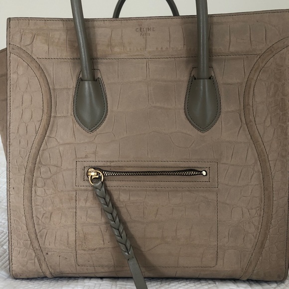 Celine Phantom Croc Embossed Luggage Handbag - Picture 6 of 10